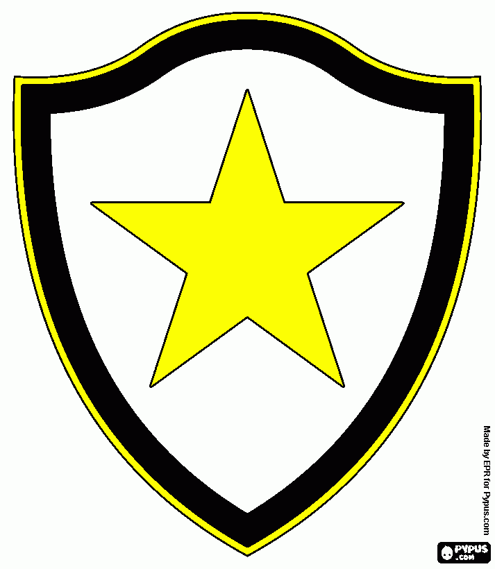 escudo do botafogo de areias para colorir e imprimir