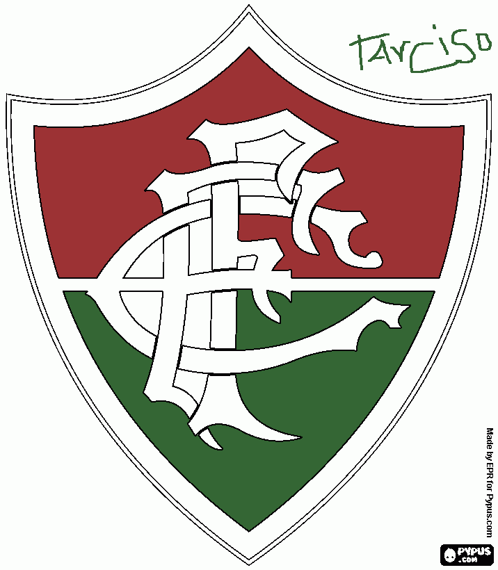 escudo do fluzão para colorir e imprimir