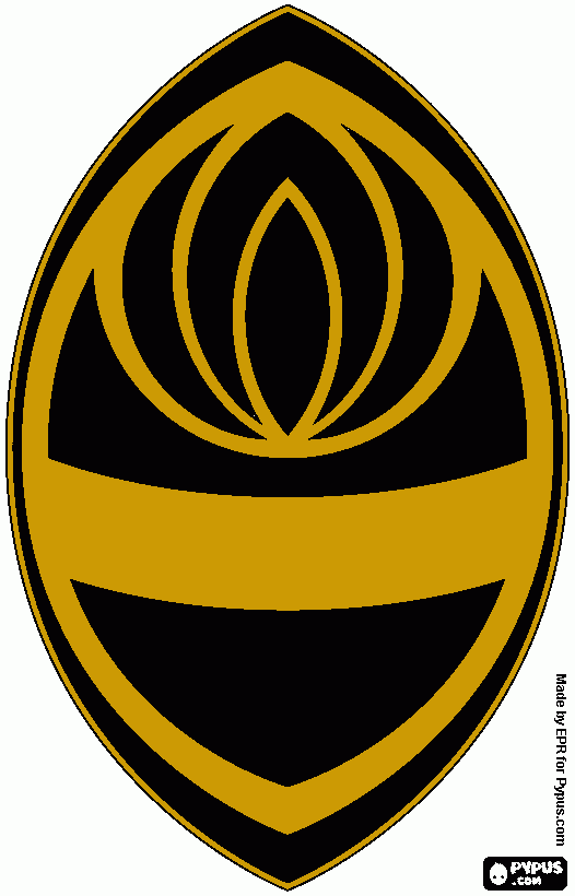 ESCUDO DOURADO para colorir e imprimir