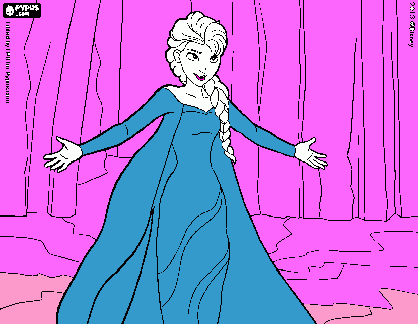 esse desenho tem uma rainha bem linda que e a elsa. para colorir e imprimir