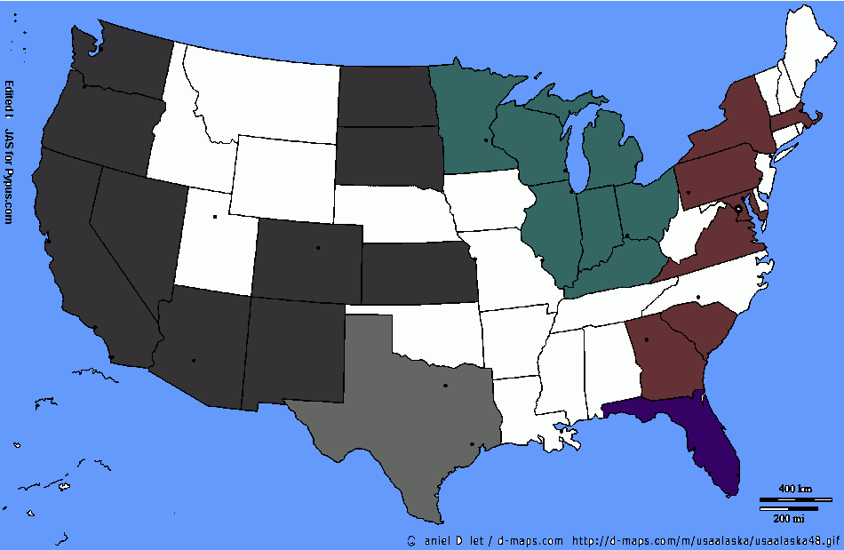 eua mapa para colorir e imprimir