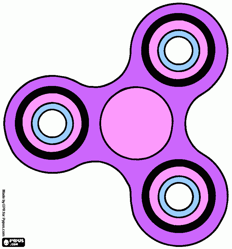 fidget spinner da duda para colorir e imprimir