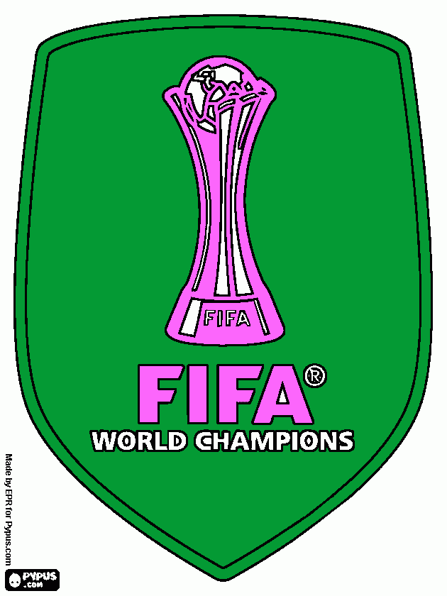 fifa word champions  para colorir e imprimir