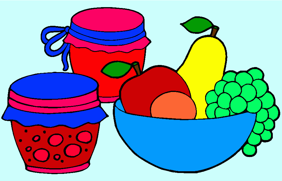 Frutas & Geleias. para colorir e imprimir