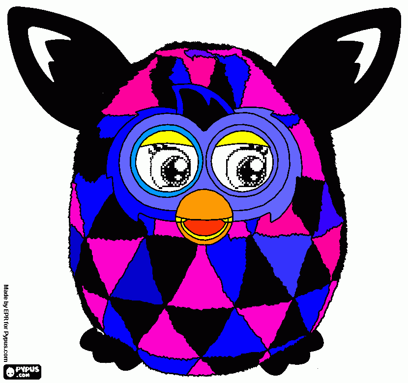 furby igual a sua anna para colorir e imprimir