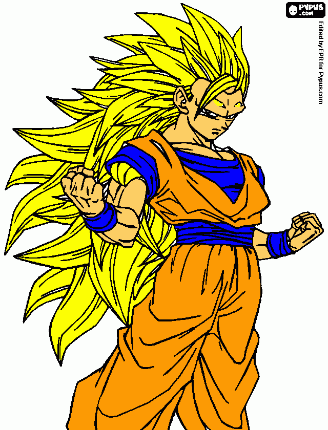 gaku ssj3 para colorir e imprimir