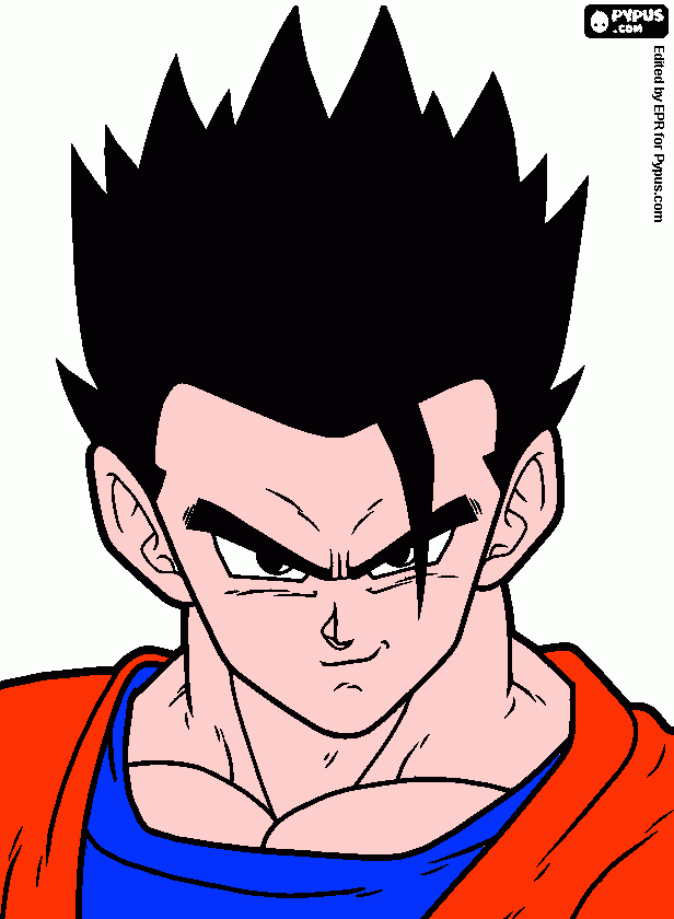 Desenho : Gohan místico ( preto/branco )