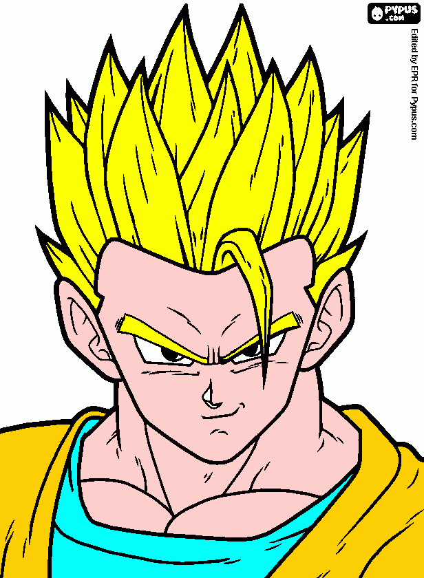 Gohan super sayajin para colorir e imprimir