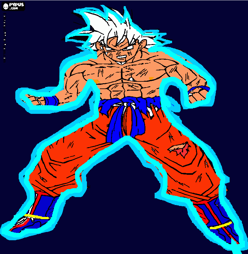 goku instintoc  sopirior para colorir e imprimir