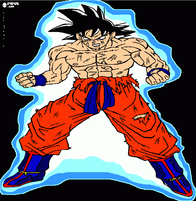 goku istinto superior para colorir e imprimir