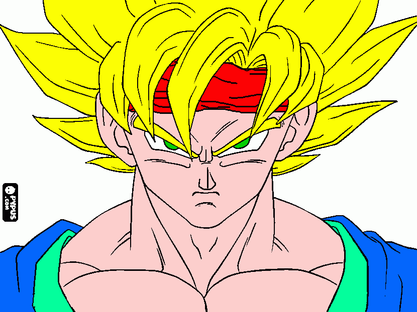 goku jr. para colorir e imprimir