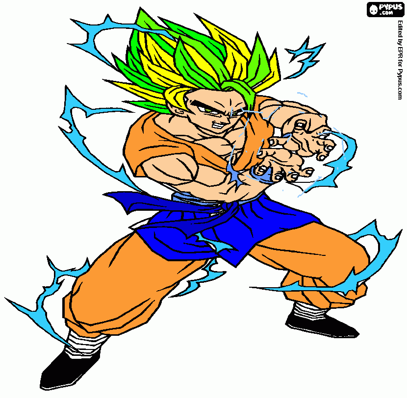 goku legal para colorir e imprimir