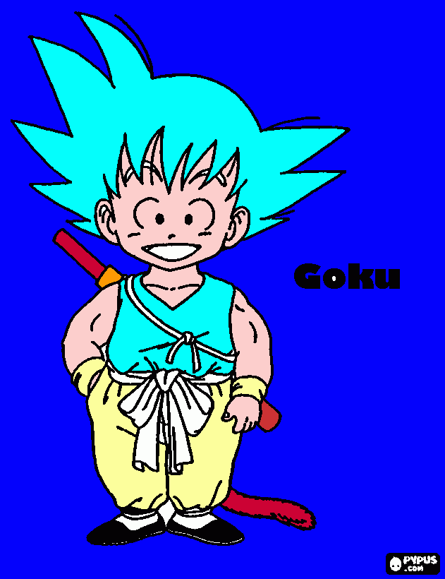 goku nino  para colorir e imprimir