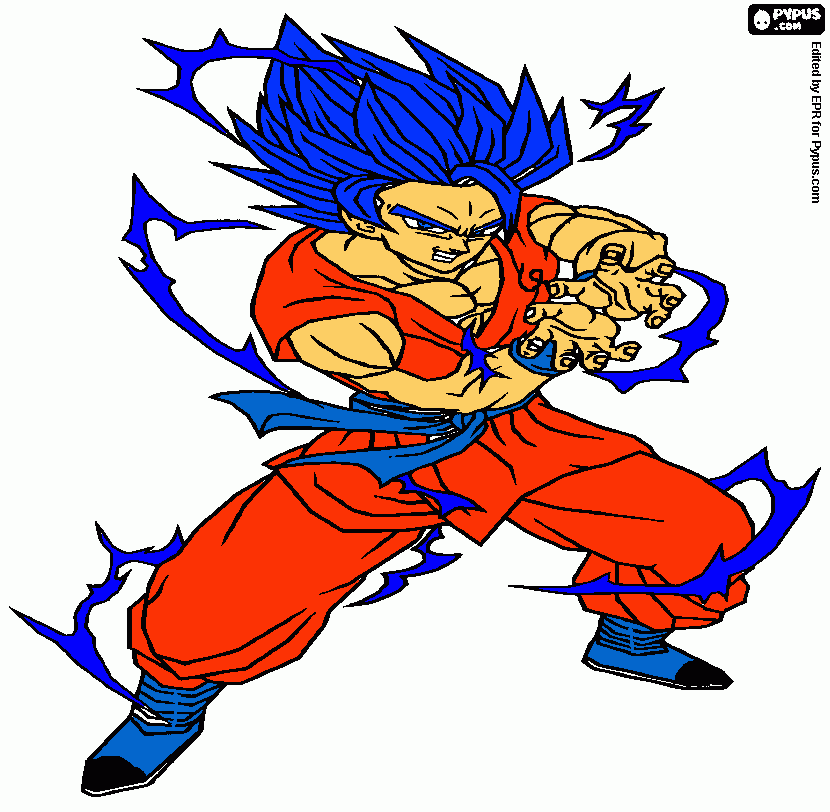 Goku Super Saya para imprimir , desenho Goku Super Saya