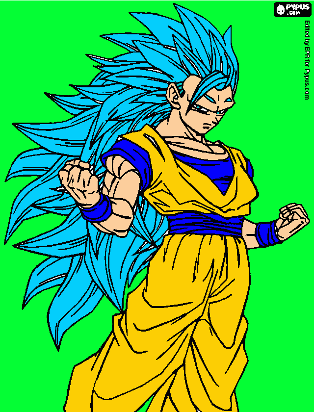 goku super sayajin blue3 para colorir e imprimir