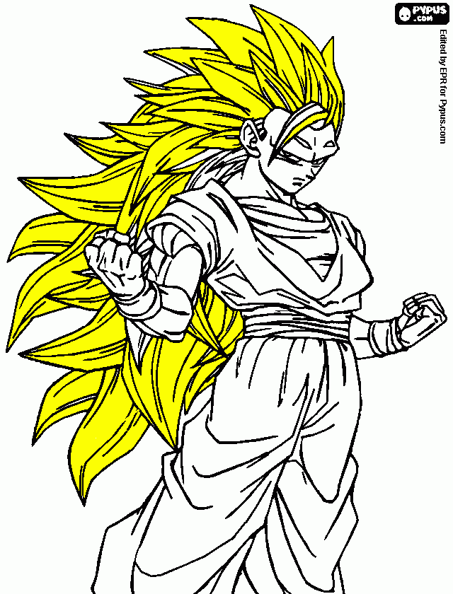 goku super sayajym para colorir e imprimir