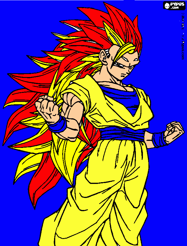 goku super ssj3 para colorir e imprimir