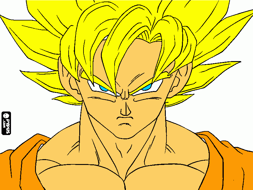 GOKU SUPRT SAYJIN para colorir e imprimir