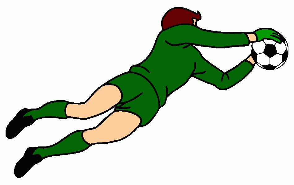 Goleiro verde para colorir e imprimir