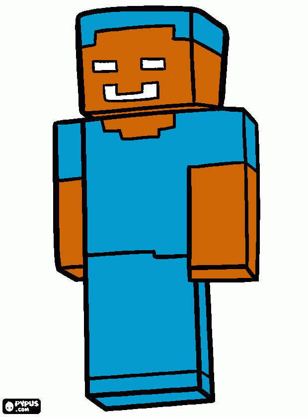 herobrine fuuldima para colorir e imprimir