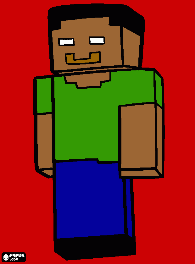 herobrine vai te pegarrr para colorir e imprimir