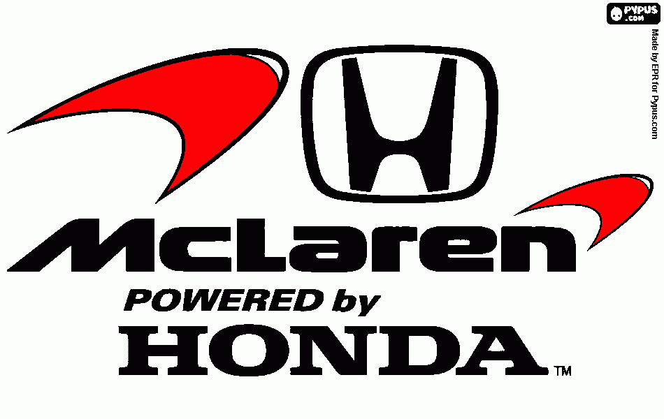 honda mc laren para colorir e imprimir