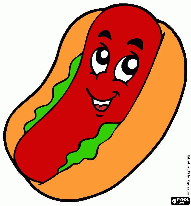 HotDog para colorir e imprimir