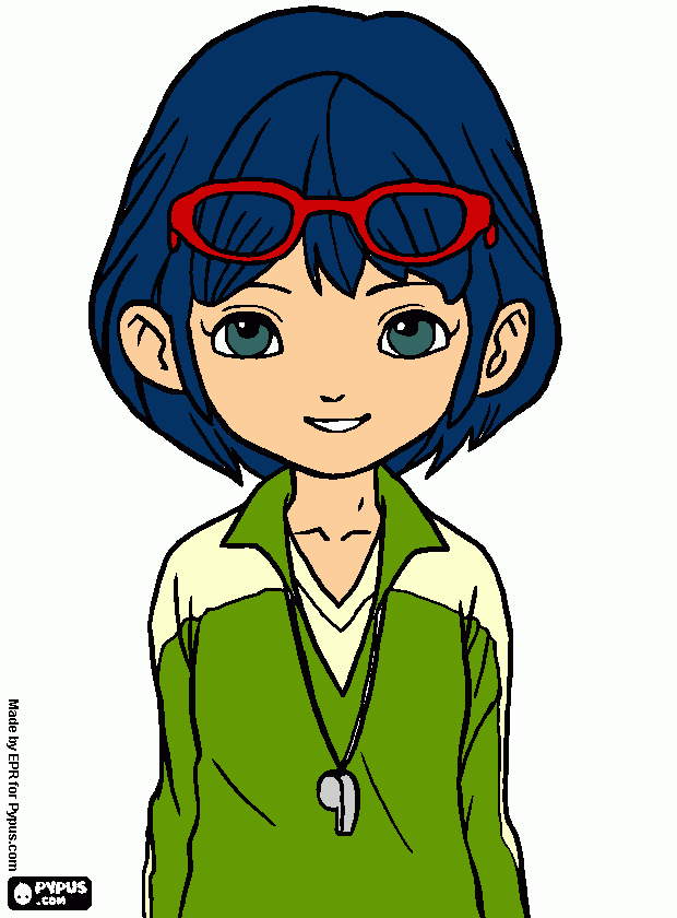 Inazuma Eleven - Celia Hills para colorir e imprimir