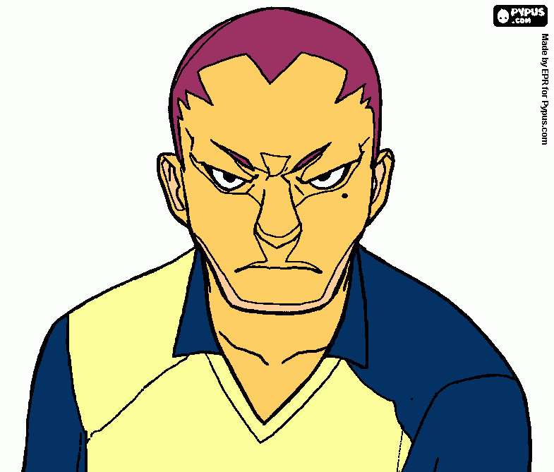 Inazuma Eleven - Kevin Dragonfly para colorir e imprimir