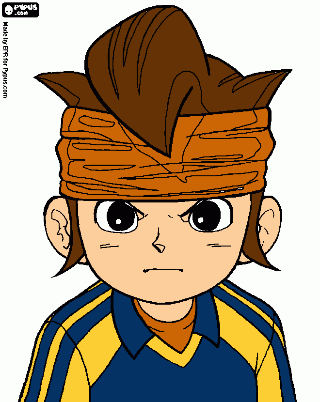 Inazuma Eleven - Mark Evans para colorir e imprimir