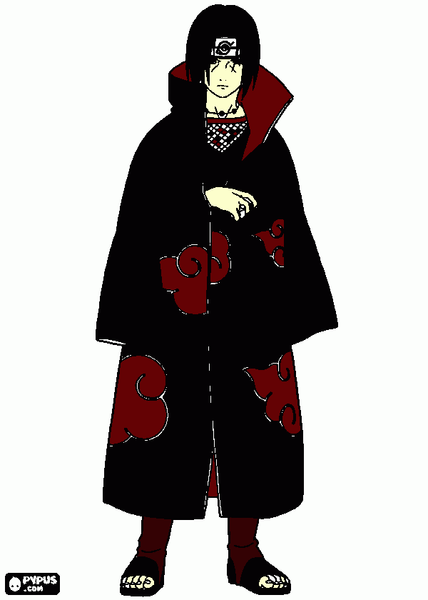 Desenho e Imagem Akatsuki Personagens para Colorir e Imprimir