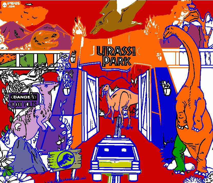 jurrasic Park para colorir e imprimir