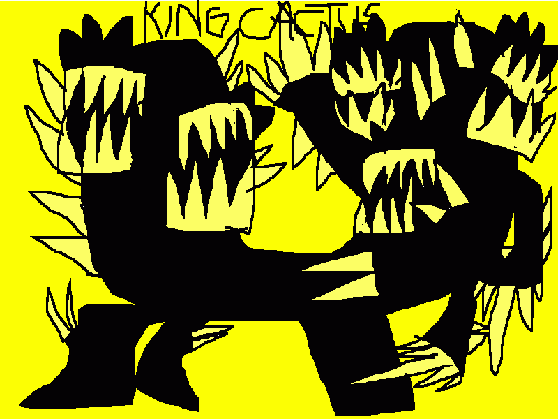 KING CACTUS BENDY AU para colorir e imprimir