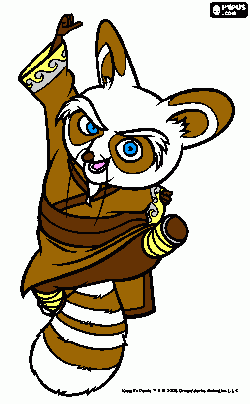 Kung Fu Panda - Mestre Shifu para colorir e imprimir