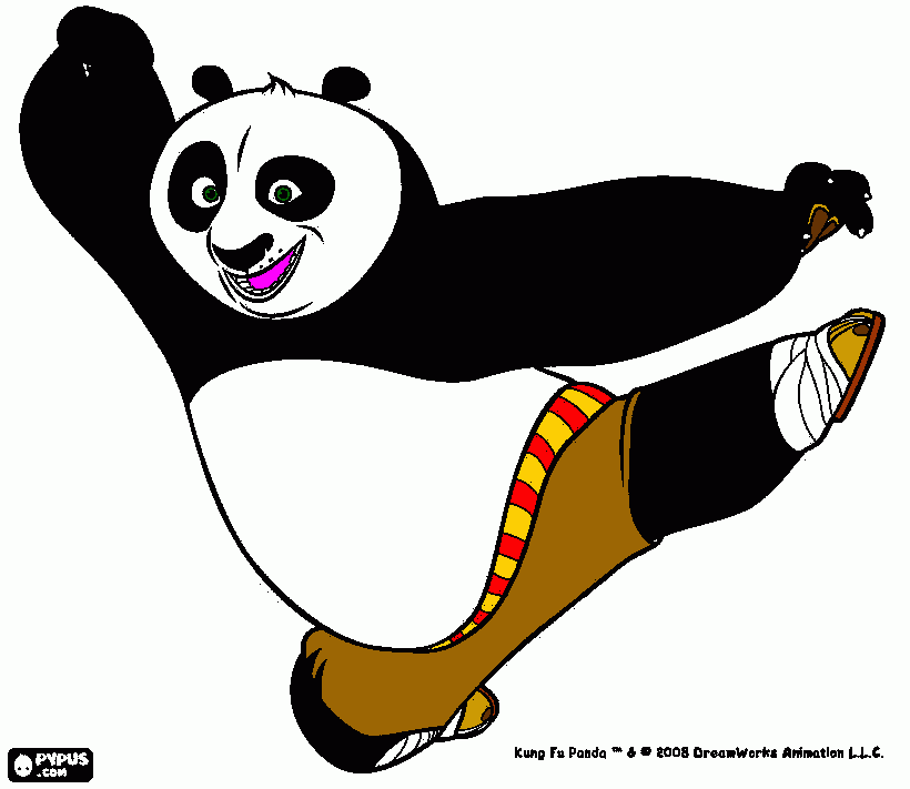 Kung Fu Panda - Po para colorir e imprimir