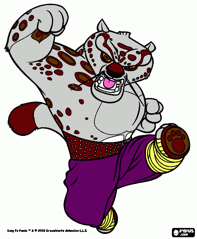 Kung Fu Panda - Tai Lung para colorir e imprimir