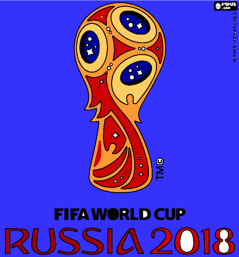 Logo Copa do mundo FIFA Rússia 2018 para colorir e imprimir