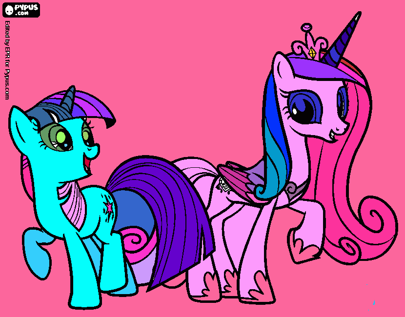 mae esse desenho ea da my little pony beijos de maria para colorir e imprimir