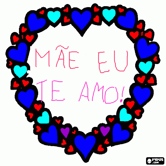 Mae feliz DIA DAS MAES para colorir e imprimir