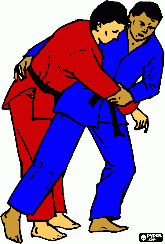 Maia judo para colorir e imprimir