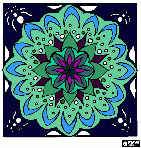 mandala azul 20.05.15 para colorir e imprimir