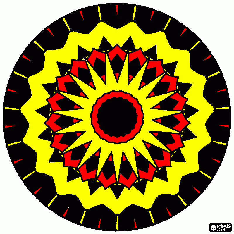 Mandala Ilê para colorir e imprimir