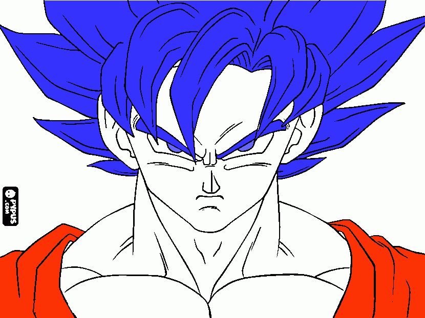 maneiro goku lendario para colorir e imprimir