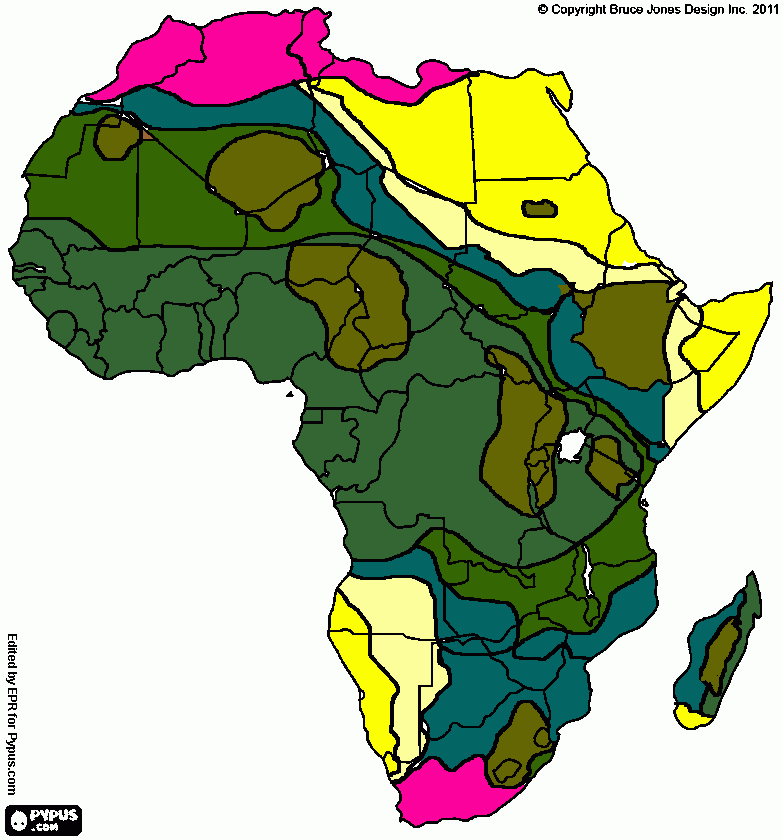 mapa dos biomas cruxitas  para colorir e imprimir