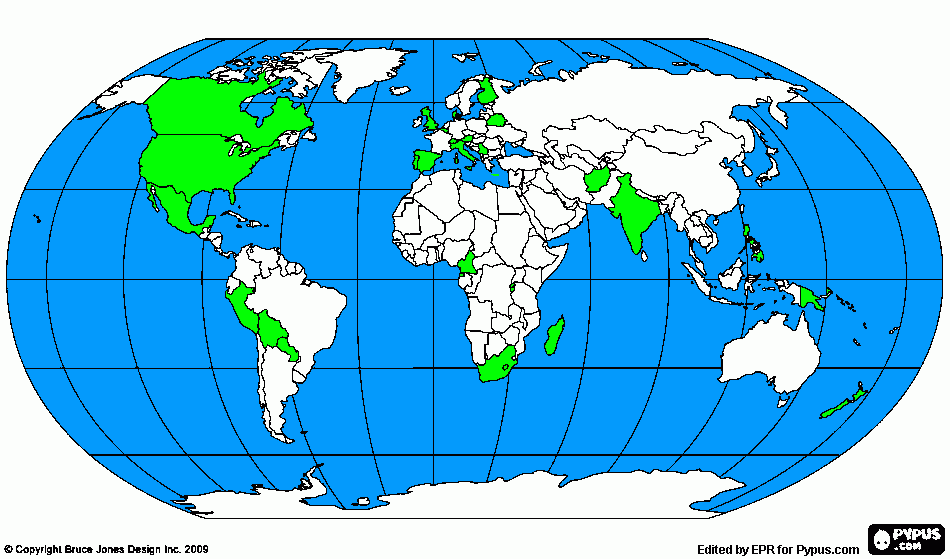 Mapa PRONTO geo para colorir e imprimir