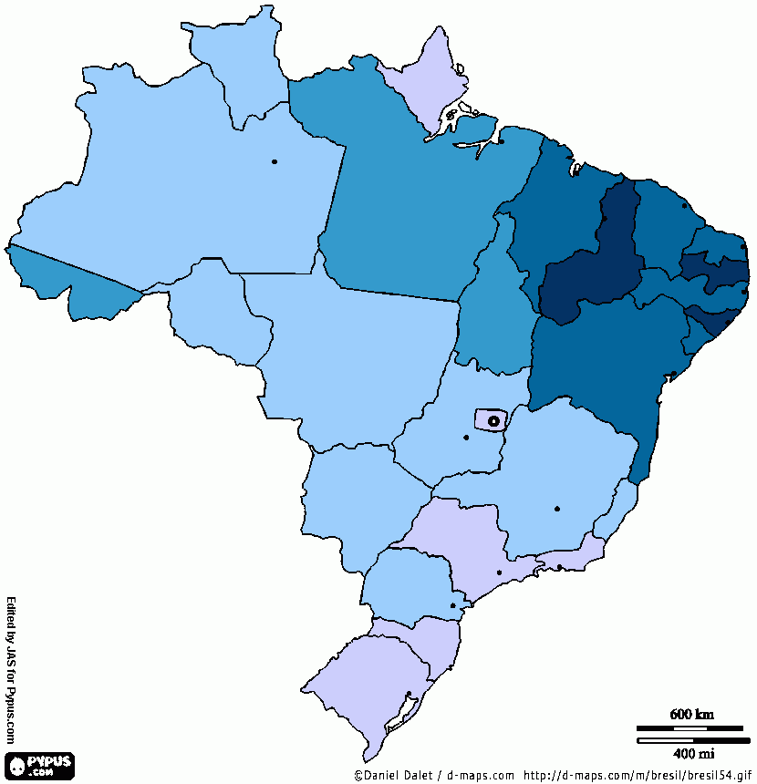 Mapa questão 23 para colorir e imprimir