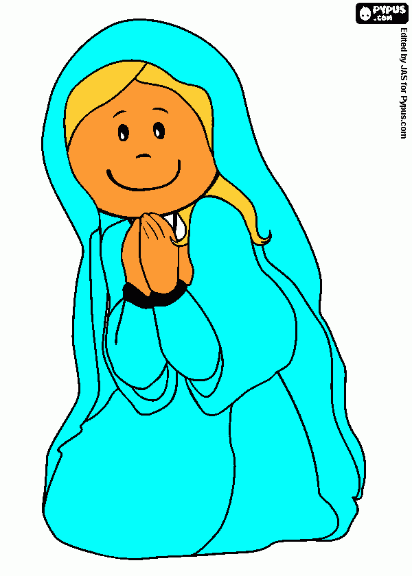 maria mae de menino jesus para colorir e imprimir