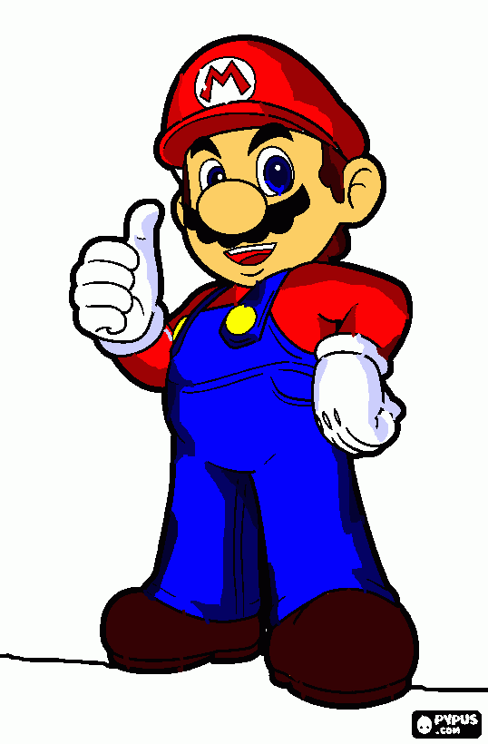 mario wario que te ruu atras do armario para colorir e imprimir