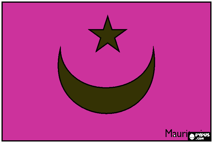 mauritana  para colorir e imprimir