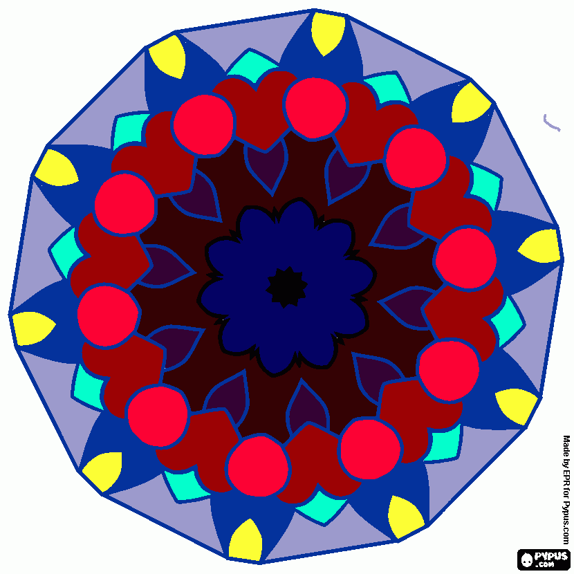 meu desenho de um mandala para colorir e imprimir